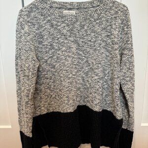 Marbled Grey and Black L.L. Bean Sweater